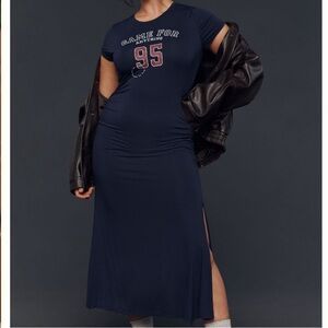 Daily Practice by Anthropologie Blue Quarter-Zip Sweatshirt Size Small & Medium